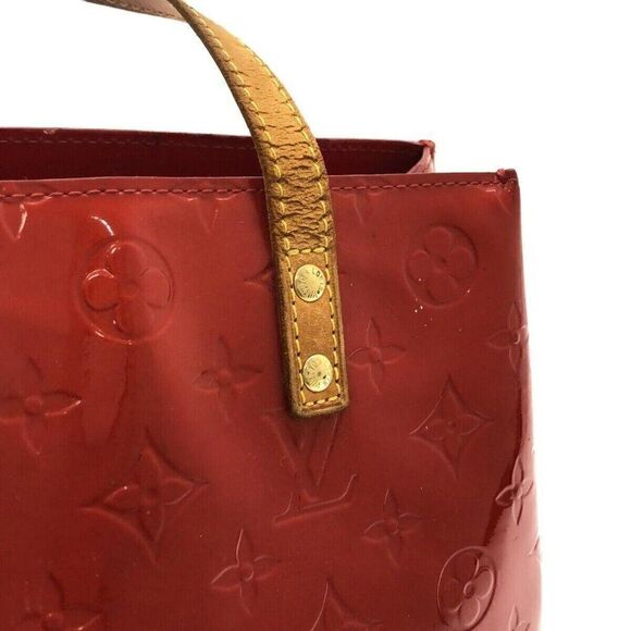 LOUIS VUITTON Reade PM M91088 Rouge Monogram Vernis MI1011 Handbag - Picture 10 of 14
